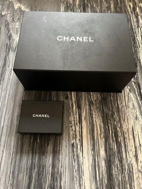 CHANEL Black and White Logo Box Duo